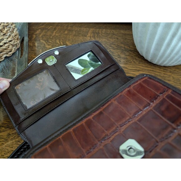 Marc Chantal MC Vintage Brown And Black Purse shoulder - Picture 8 of 16